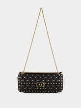 Valentino Garavani Black Rockstud Spike Quilted Shoulder Bag