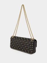 Valentino Garavani Black Rockstud Spike Quilted Shoulder Bag
