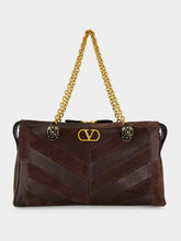Valentino Garavani Ebony Panthea Medium Shoulder Bag