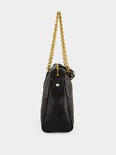 Valentino Garavani Black Panthea Chevron Nappa Leather Shoulder Bag