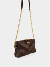 Valentino Garavani Ebony Panthea Small Leather Chevron Shoulder Bag