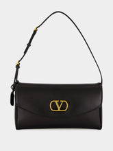 Valentino Garavani Black DeVain Small Nappa Shoulder Bag