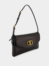 Valentino Garavani Black DeVain Small Nappa Shoulder Bag