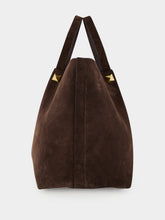 Valentino Garavani Ebony Large Soft Suede Shopping Bag