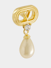 Valentino Garavani Gold Ovalette Pearl Drop Earrings