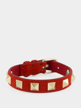 Valentino Garavani Red Suede Rockstud Bracelet