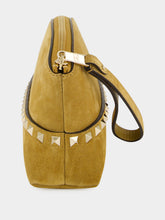 Valentino Garavani Havana Beige Rockstud Suede Clutch