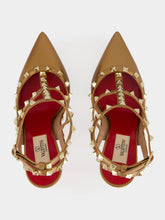 Valentino Garavani Vintage Gold Rockstud Leather Pumps