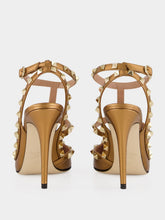 Valentino Garavani Vintage Gold Rockstud Leather Pumps
