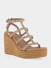 Valentino Garavani Poudre Rockstud Wedge Espadrilles