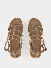 Valentino Garavani Poudre Rockstud Wedge Espadrilles
