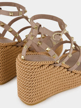 Valentino Garavani Poudre Rockstud Wedge Espadrilles
