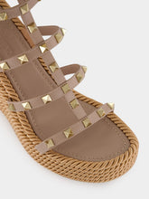 Valentino Garavani Poudre Rockstud Wedge Espadrilles