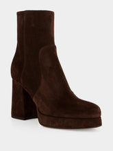 Valentino Garavani Ebony Suede Platform Ankle Boots