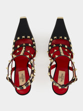Valentino Garavani Black Studdy Kidskin 100 Pumps