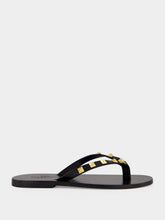 Valentino Garavani Black Rockstud Leather Slides