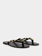 Valentino Garavani Black Rockstud Leather Slides
