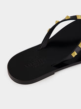 Valentino Garavani Black Rockstud Leather Slides
