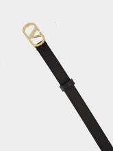 Valentino Garavani Black Crystal VLogo Signature Belt