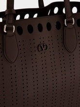 Valentino Garavani Brown Dottie Medium Shopping Bag