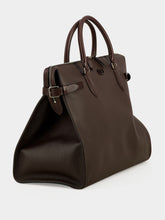 Valentino Garavani Dark Brown Antibes Grained Leather Duffle Bag