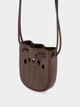 Valentino Garavani Dark Brown Perforated Leather Mini Bag