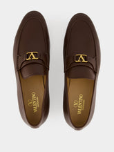 Valentino Garavani Brown VLogo Signature Nappa Loafers