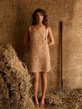 Valentino Garavani Beige Guipure Flower Mix Mini Dress