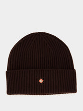 Casablanca Brown Wool Rib Knit Beanie