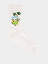 Casablanca White Astral Plane Cotton Socks