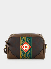 Casablanca Dark Brown Monogram Crossbody Bag