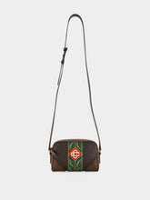 Casablanca Dark Brown Monogram Crossbody Bag