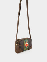Casablanca Dark Brown Monogram Crossbody Bag