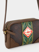 Casablanca Dark Brown Monogram Crossbody Bag