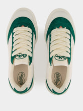 Casablanca White and Green Del Mar Leather Sneakers