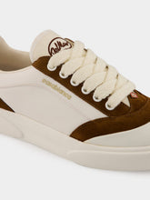 Casablanca White and Brown Del Mar Leather Sneakers