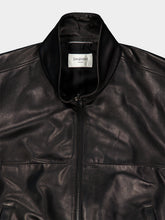 Saint Laurent Black Cassandre Lambskin Leather Jacket