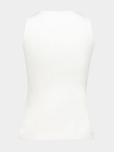 Balenciaga White Cotton Fitted Tank Top