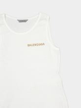 Balenciaga White Cotton Fitted Tank Top