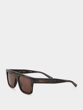 Gucci Brown Tortoiseshell Square-Frame Sunglasses