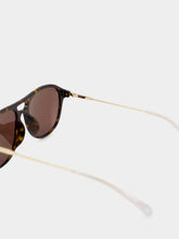 Gucci Brown Tortoiseshell Navigator Sunglasses