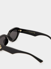 Gucci Black Low Nose Bridge Fit Oval Sunglasses