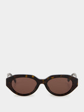 Gucci Brown Tortoiseshell Low Bridge Oval Sunglasses