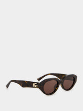 Gucci Brown Tortoiseshell Low Bridge Oval Sunglasses