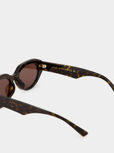 Gucci Brown Tortoiseshell Low Bridge Oval Sunglasses