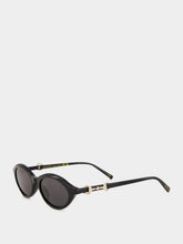Gucci Black Oval-Frame Horsebit Sunglasses