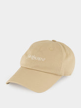 Saint Laurent Beige and Ivory SL Baseball Cap