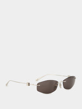 Balenciaga Silver Nano D-Frame Sunglasses