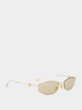 Balenciaga Light Gold Nano D-Frame Sunglasses