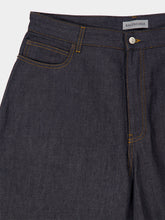 Balenciaga Raw Indigo Curved Jeans